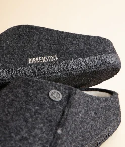 Birkenstock® Zermatt Shearling Slipper Anthracite Wool Natural S Clearance