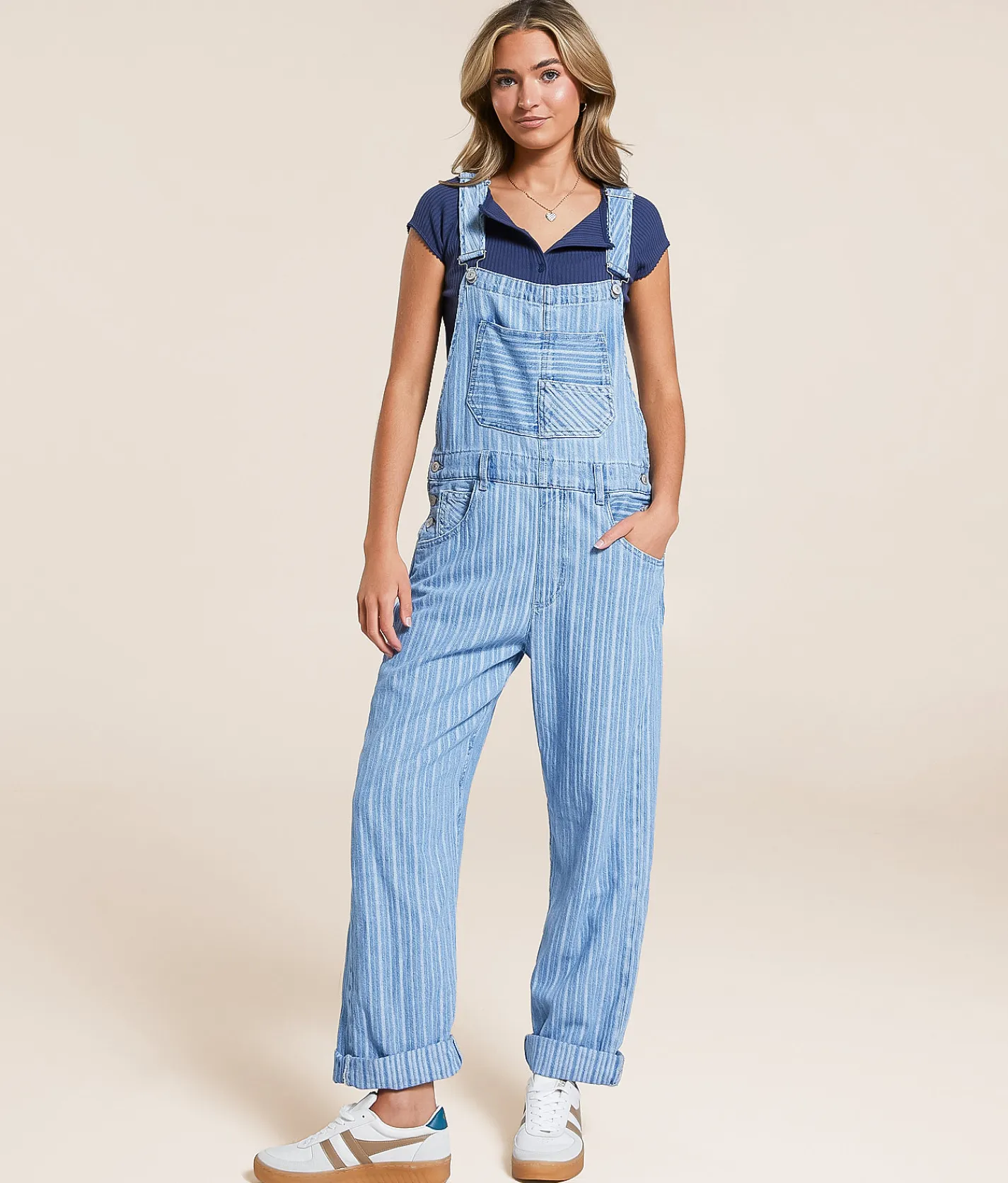 Free People Ziggy Denim Cuffed Overalls Beachcomber Online