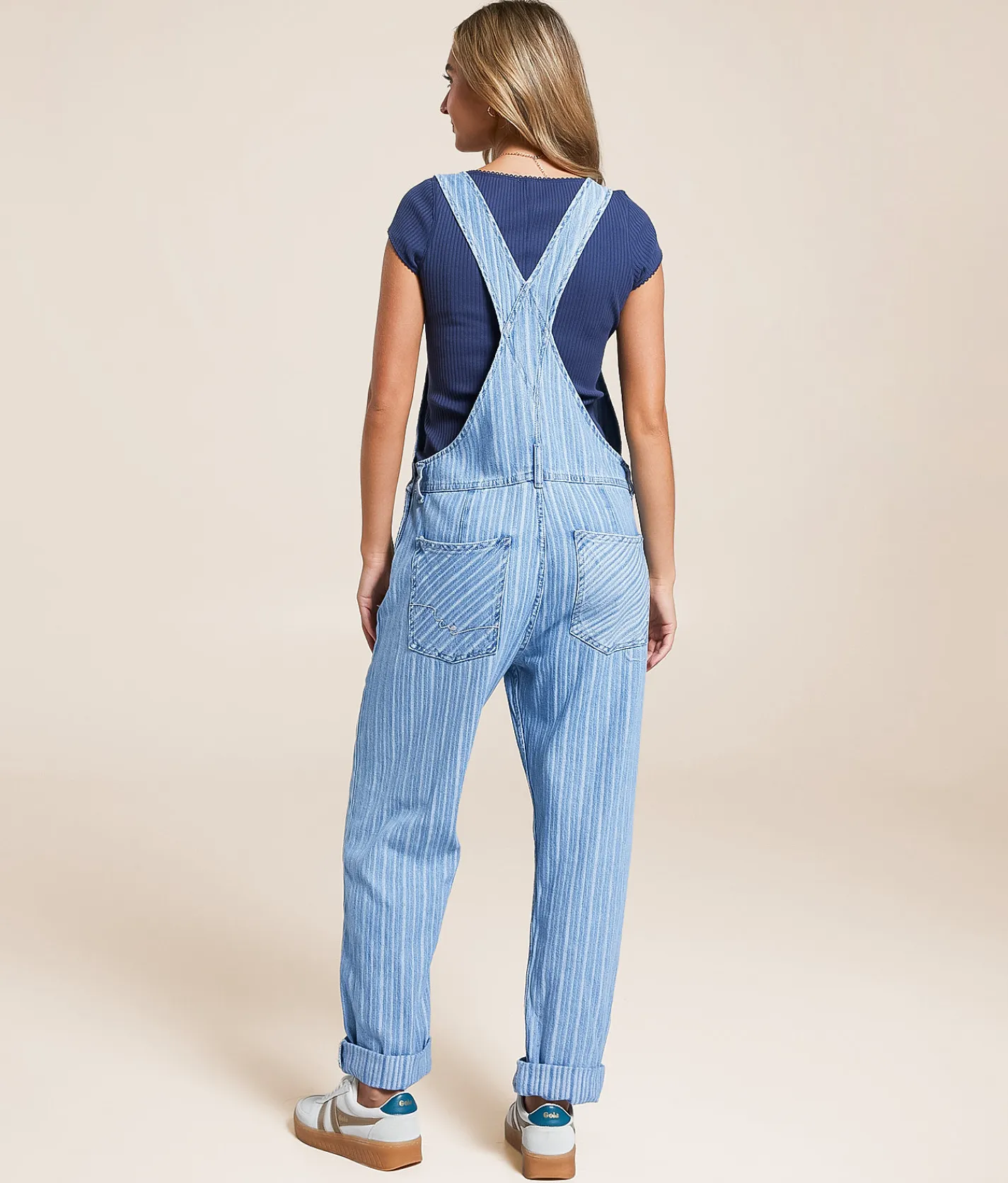 Free People Ziggy Denim Cuffed Overalls Beachcomber Online