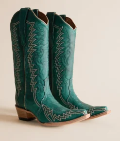 Shoes | Circle G by Corral Zigzag Leather Western Boot Turquoise