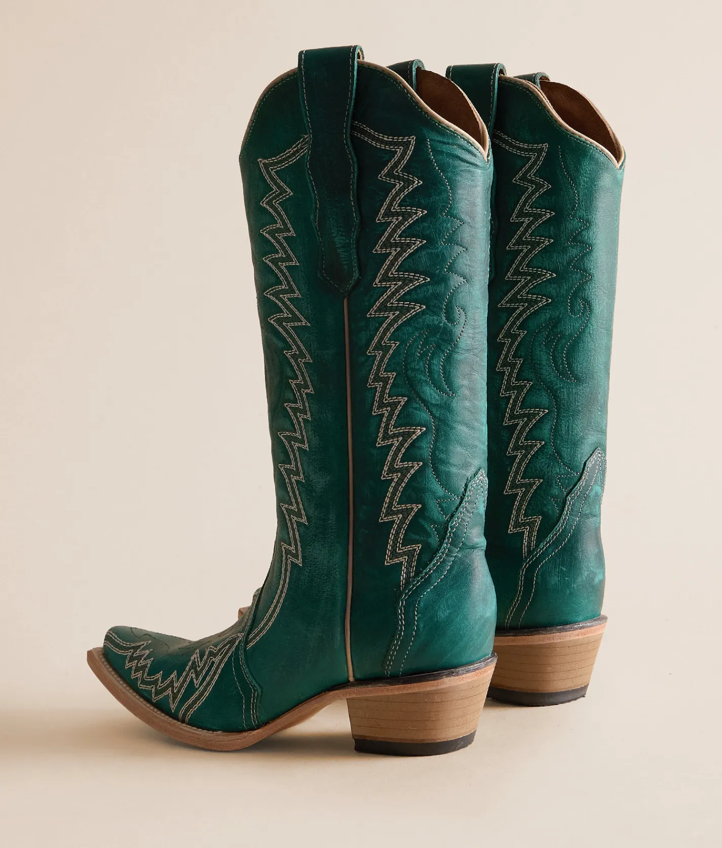 Shoes | Circle G by Corral Zigzag Leather Western Boot Turquoise