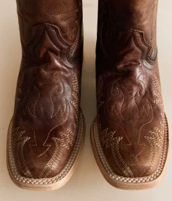 Circle G by Corral Zigzag Western Leather Boot Brown Discount