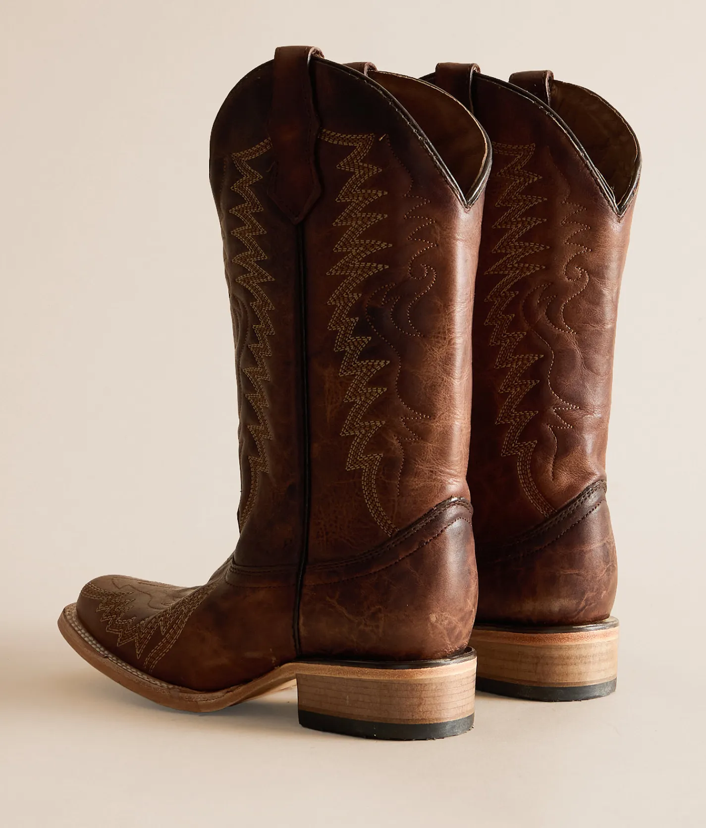 Circle G by Corral Zigzag Western Leather Boot Brown Discount