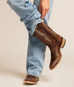 Circle G by Corral Zigzag Western Leather Boot Brown Discount