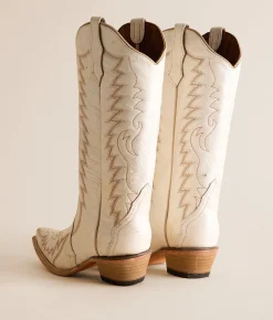 Circle G by Corral Zig Zag Western Leather Boot White Clearance