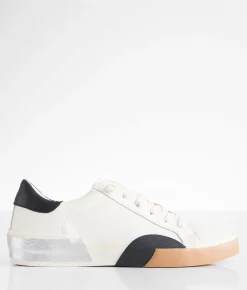 Shoes | Dolce Vita Zina Low Top Leather Sneaker White Black Leather