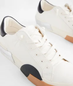 Shoes | Dolce Vita Zina Low Top Leather Sneaker White Black Leather