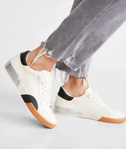 Shoes | Dolce Vita Zina Low Top Leather Sneaker White Black Leather