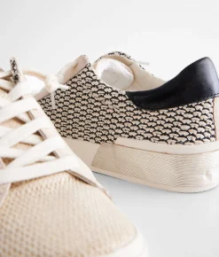 Shoes | Dolce Vita Zina Low Top Raffia Sneaker Black Natural Raffia