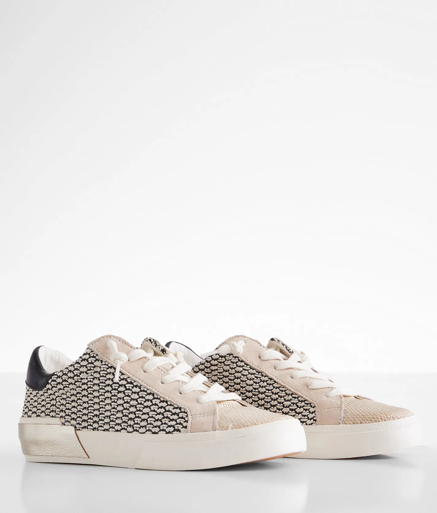 Shoes | Dolce Vita Zina Low Top Raffia Sneaker Black Natural Raffia