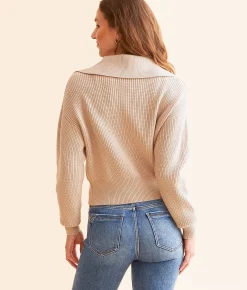 Tops | Daytrip Zip Up Cardigan Sweater Taupe