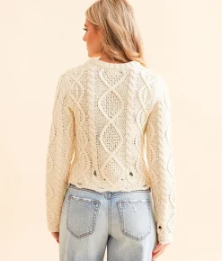 Tops | Gilded Intent Zip-Up Cropped Sweater Birch
