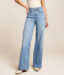 Jeans|Bottoms | Kimes Ranch Zoey High Rise Stovepipe Wide Leg Stretch Jean Light Wash