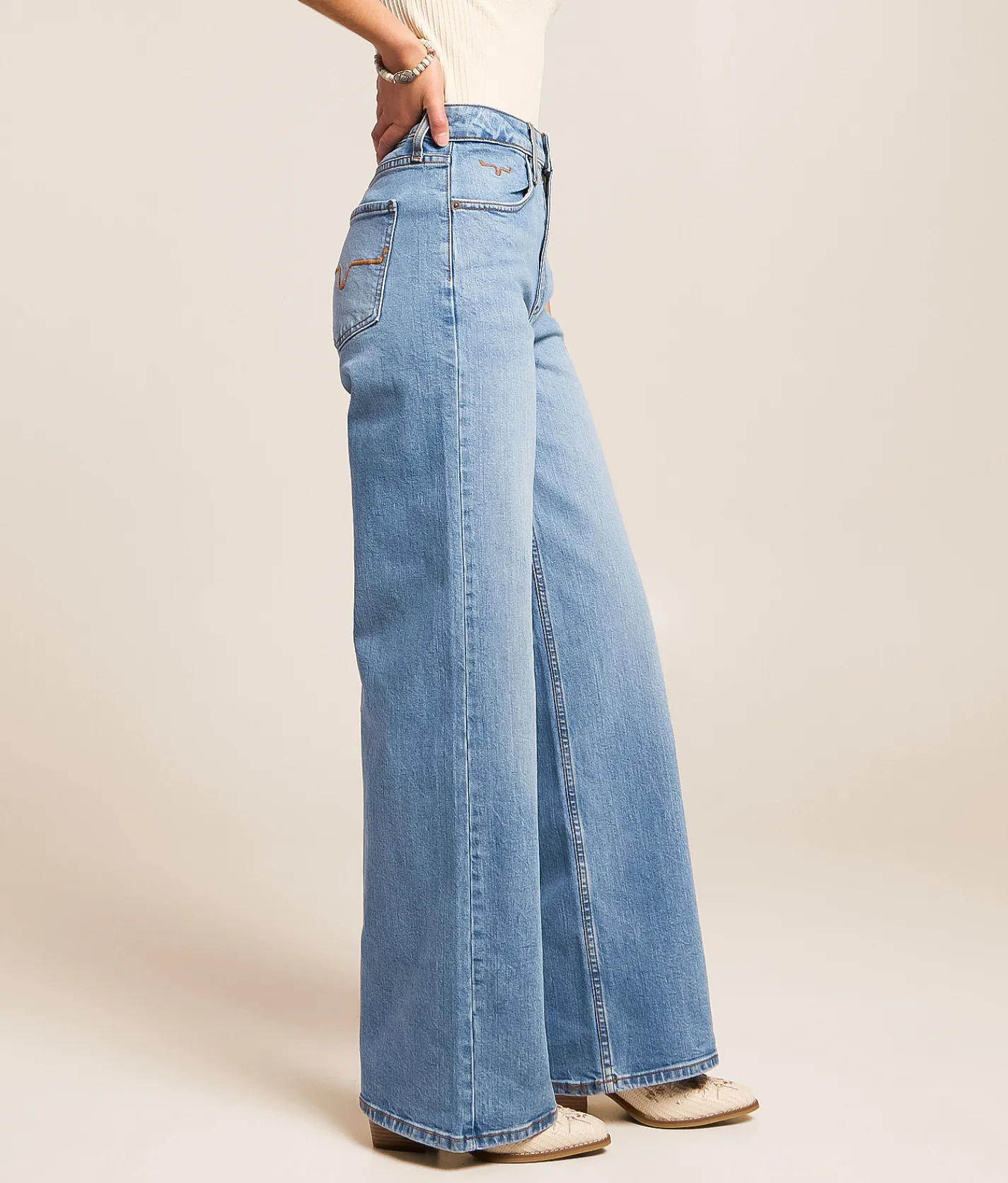 Jeans|Bottoms | Kimes Ranch Zoey High Rise Stovepipe Wide Leg Stretch Jean Light Wash
