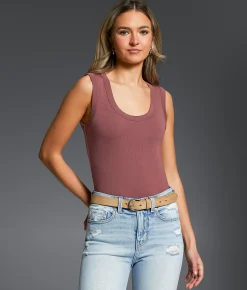 Buckle Black Zoey Ribbed Tank Top Oatmeal Heather Discount