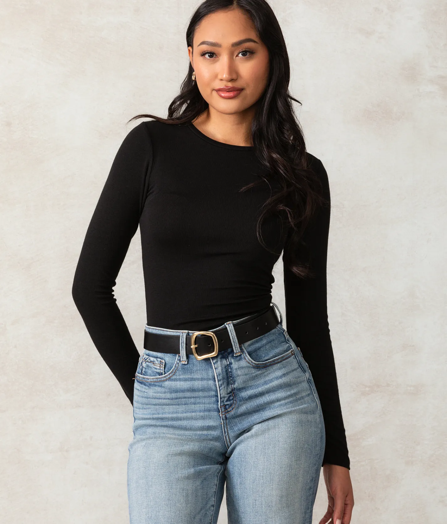 Buckle Black Zoey Ribbed Top Olive Night
