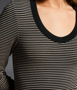 Tops | Buckle Black Zoey Striped Top Black Cobblestone