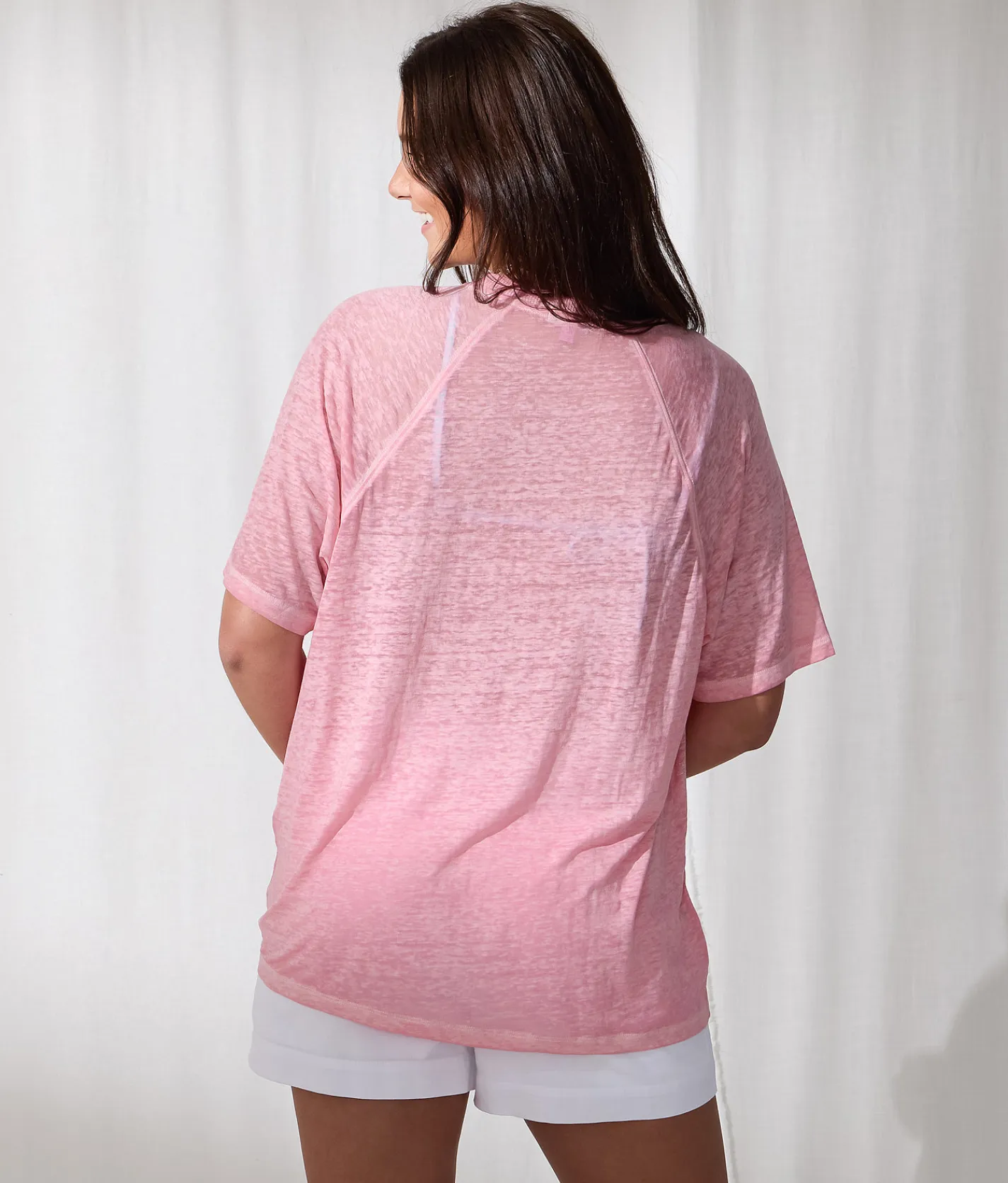 Tops | 33 Coastal Zuma Beach Oversized Burnout T-Shirt Baby Pink