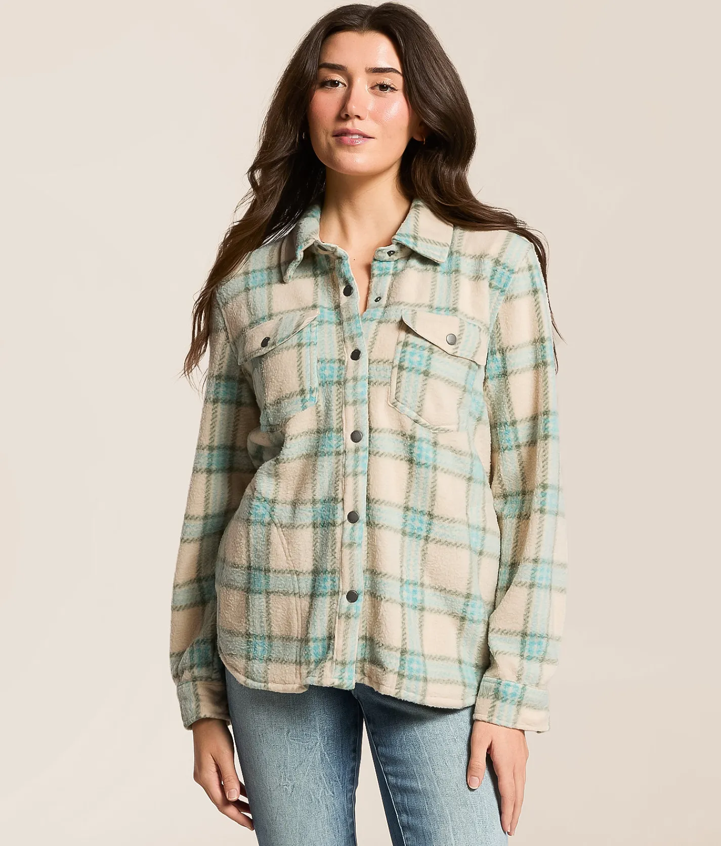 Tops | O'Neill Zuma High Pile Superfleece Shirt Nile Blue